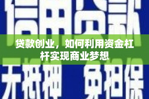 康平贷款创业，如何利用资金杠杆实现商业梦想
